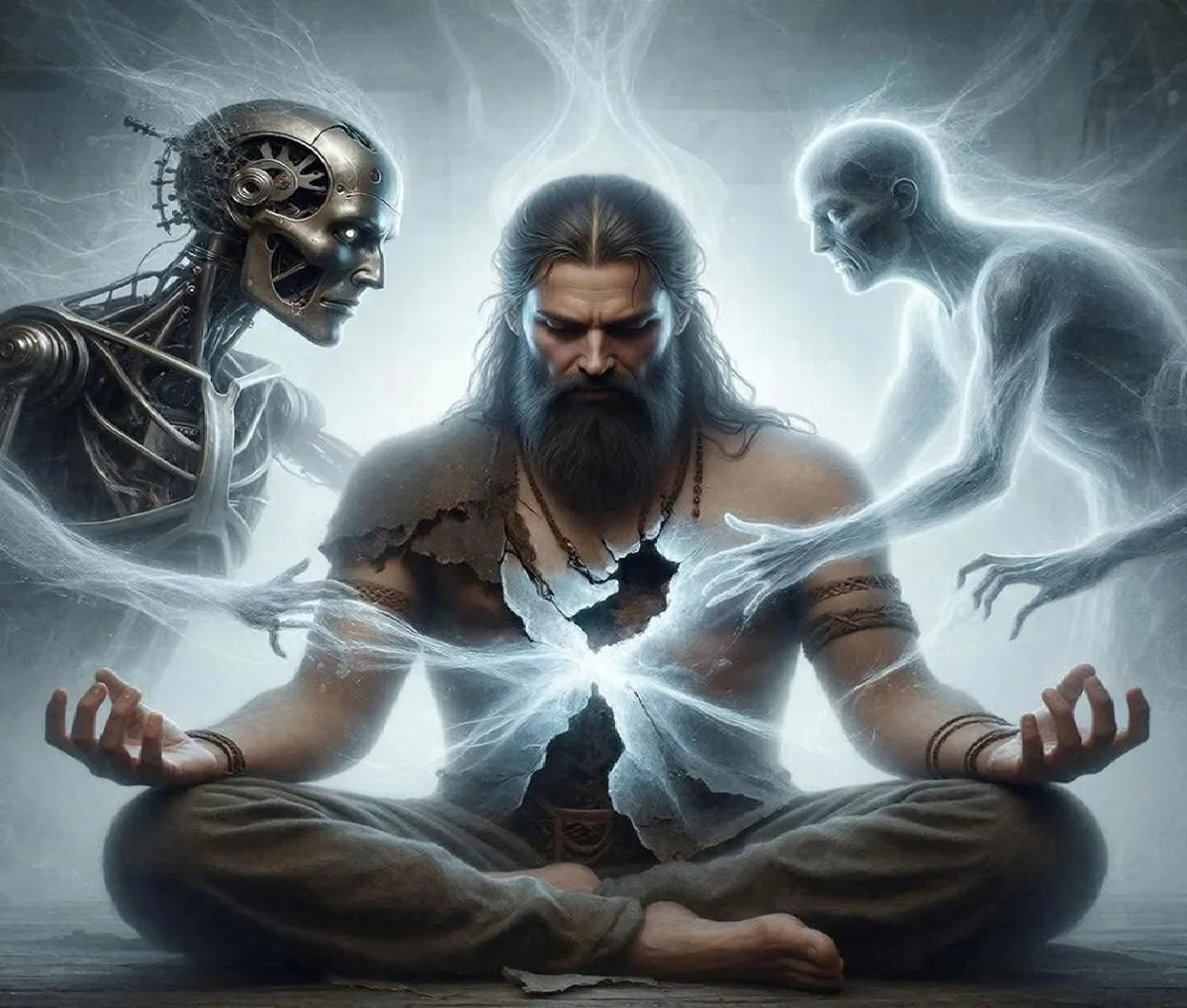 Тени за спиной Изображение сгенерировано ИИ