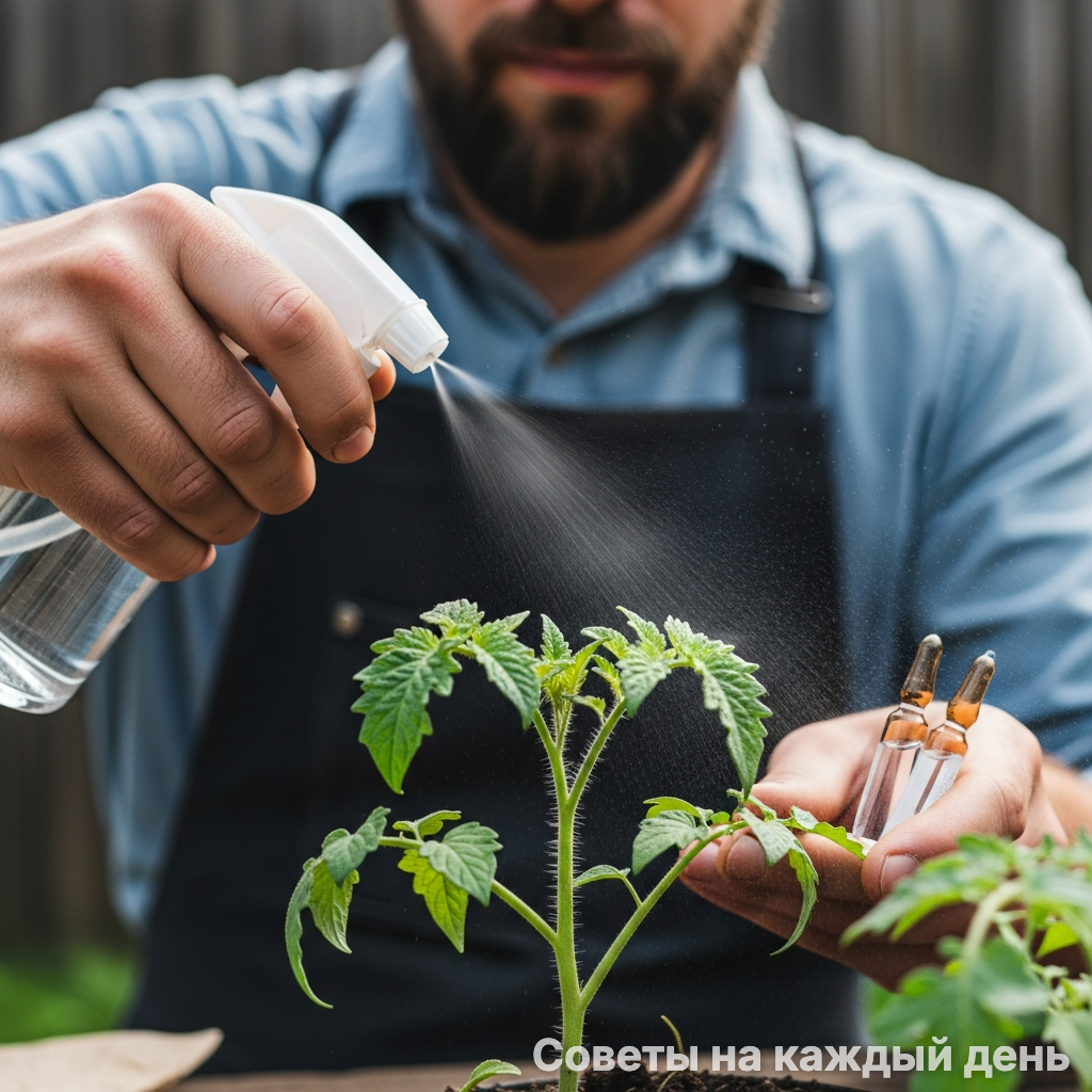 Эпин работает только в темноте и через листья.