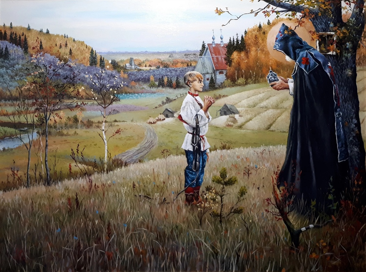 М.В. Нестеров (1862-1942гг.). Явление отроку Варфоломею (1890г.).