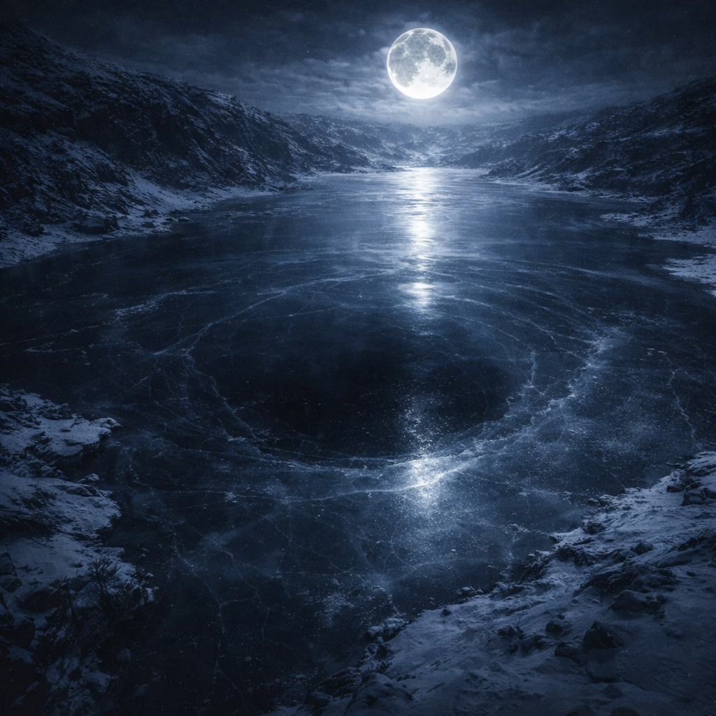 Накопление. Озеро в долине. Тьма копится на дне, невидимая, но уже ощутимая. Тишина перед рождением.