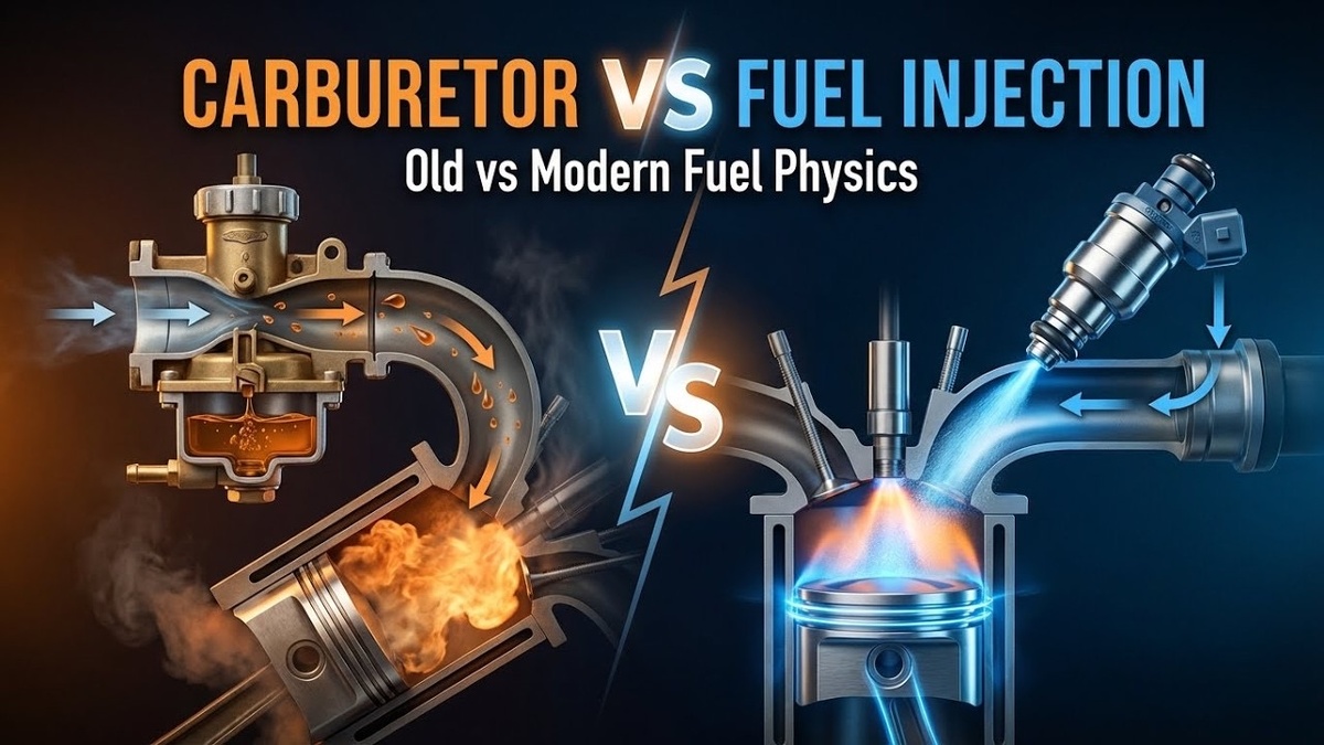 Идеальная иллюстрация сравнения карбюратора и инжектора