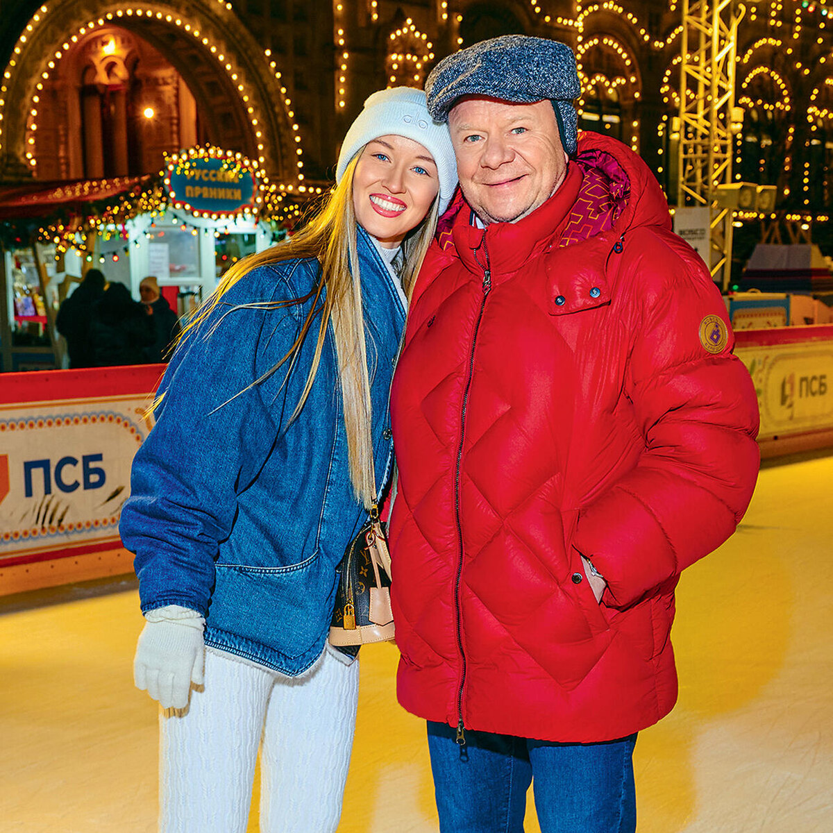    Игорь Бутман с женой Анной Пресс-служба Гум катка