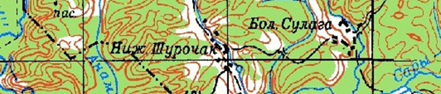 Фрагмент карты, 60-е годы.