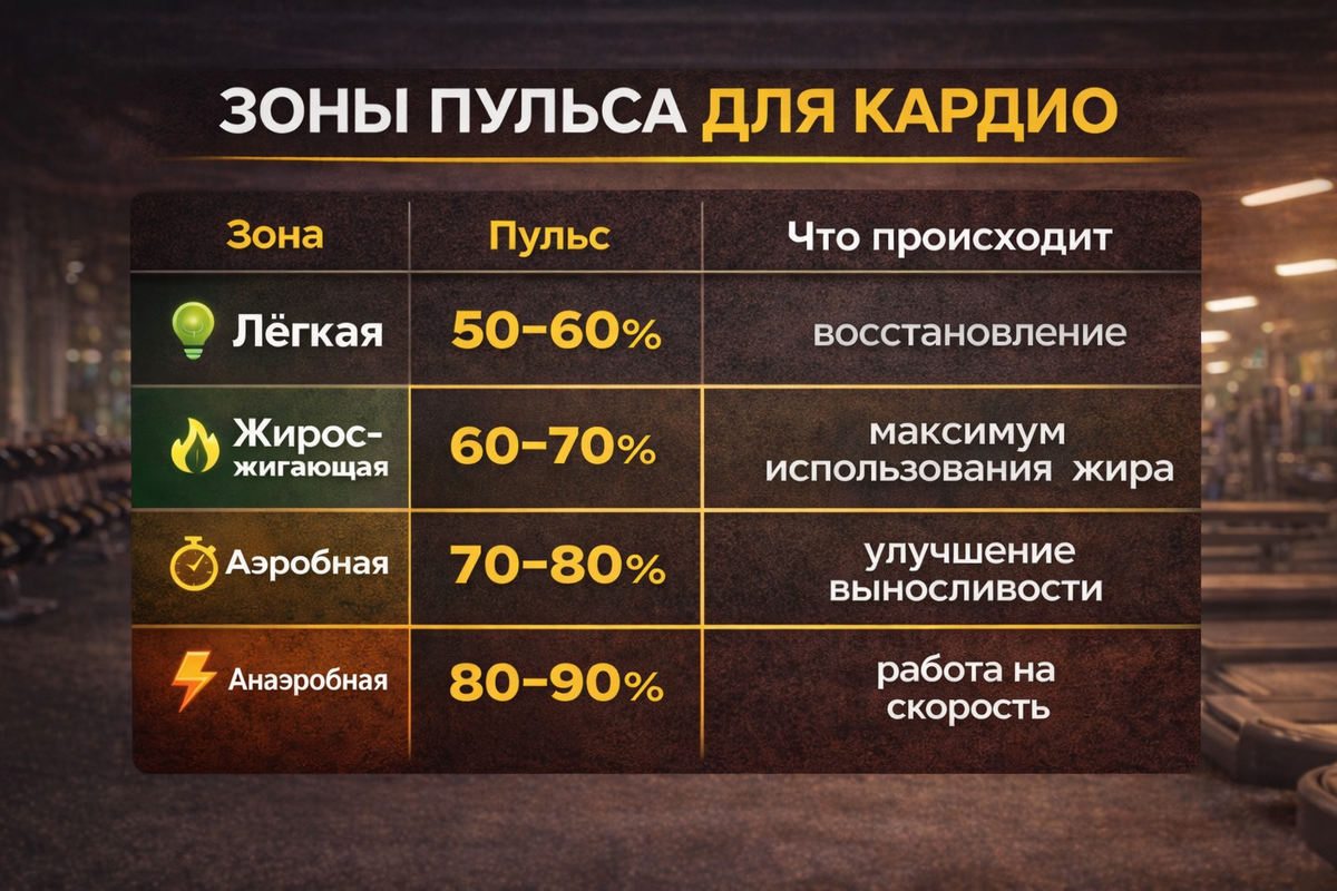 Индивидуально, ваши зоны точно определит ваш тренер.