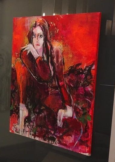 "В образе Клэр", холст, акрил, 120х100, 2024 г.