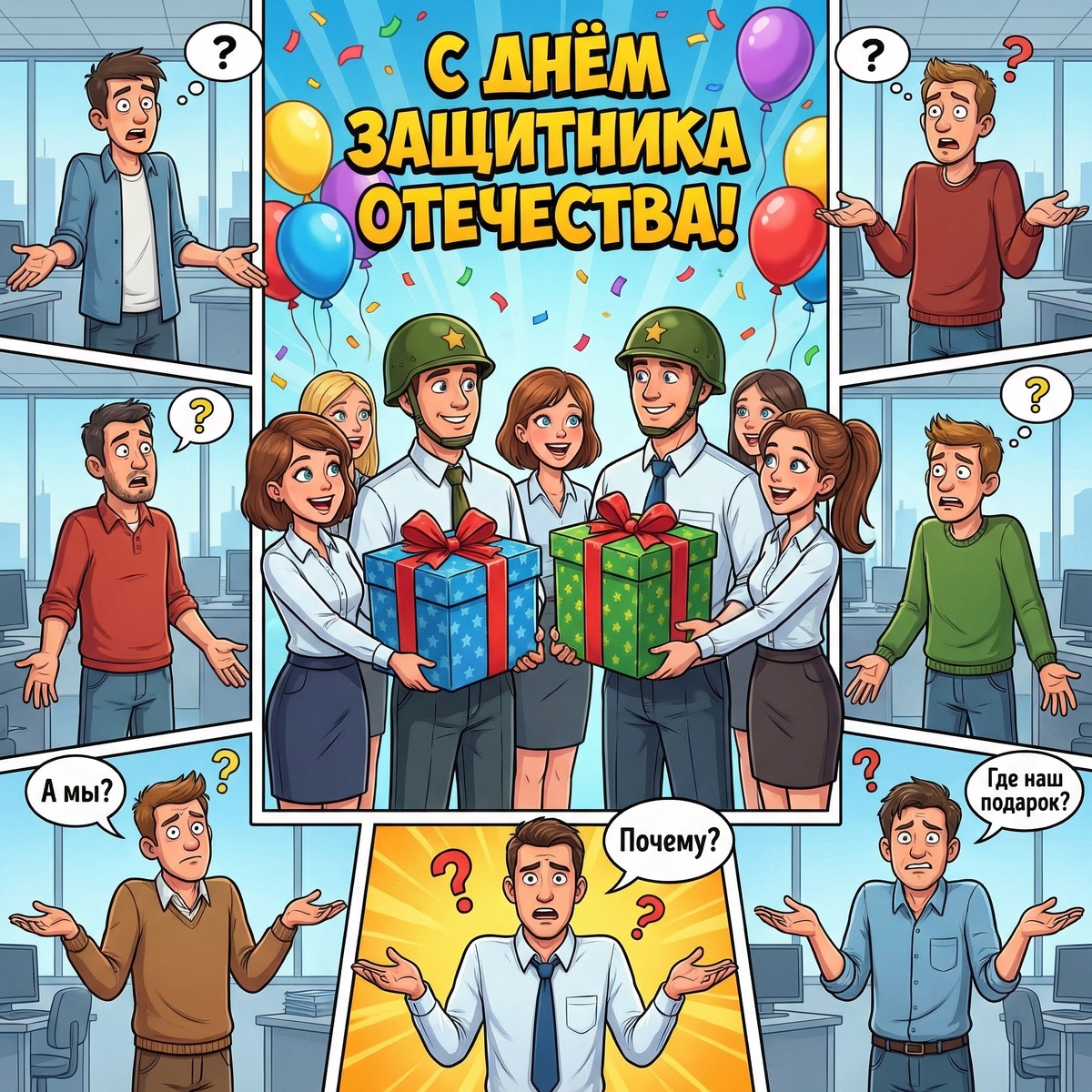 Женский коллектив отказался поздравлять мужчин неслуживших в армии