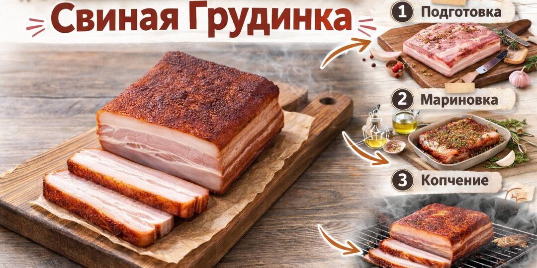 Рецепт для начинающих свиная грудинка