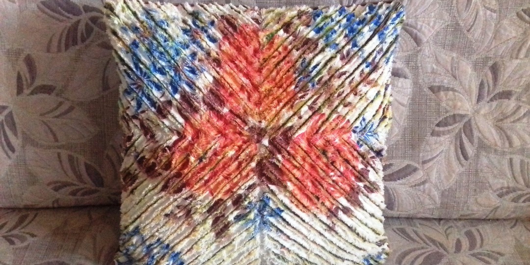 Подушка в технике Синель. МК, часть 2. Наволочка с кантом