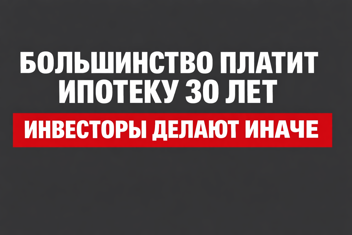 Большинство платит ипотеку 30 лет. Инвесторы делают иначе