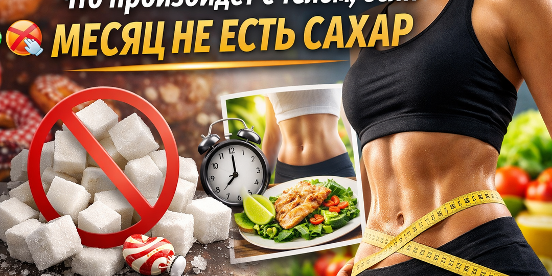🍬 Что произойдёт с телом, если месяц не есть сахар