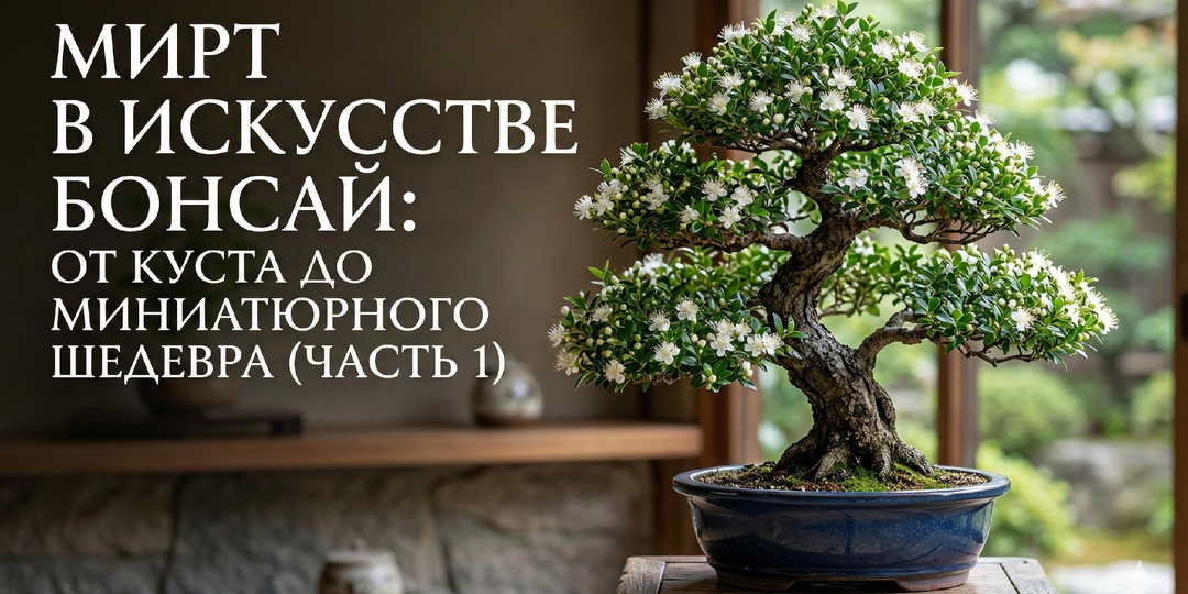 Мирт в искусстве бонсай: от куста до миниатюрного шедевра (часть 1)