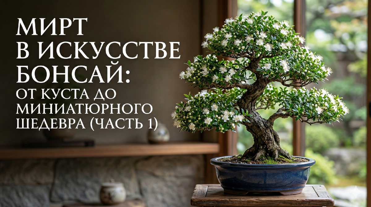 Мирт в искусстве бонсай: от куста до миниатюрного шедевра