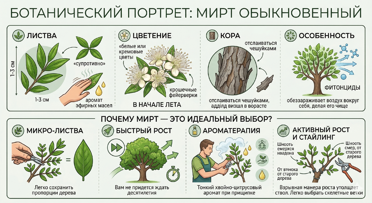 Ботанический портрет: Мирт обыкновенный