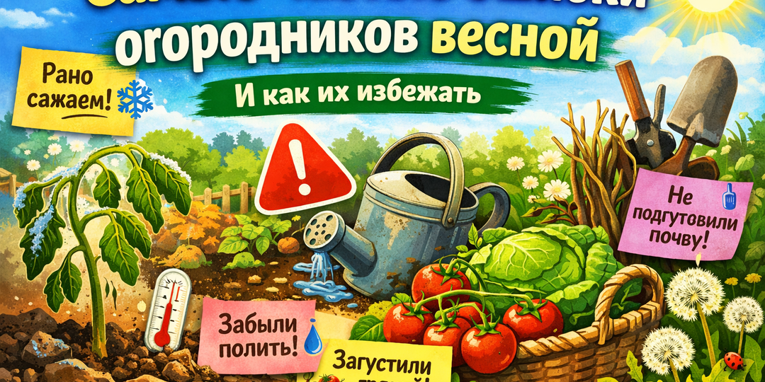 🌱 Самые частые ошибки огородников весной и как их избежать
