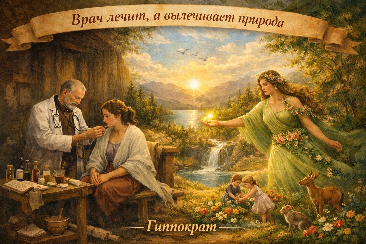 Врач лечит, а вылечивает природа.- Гиппократ