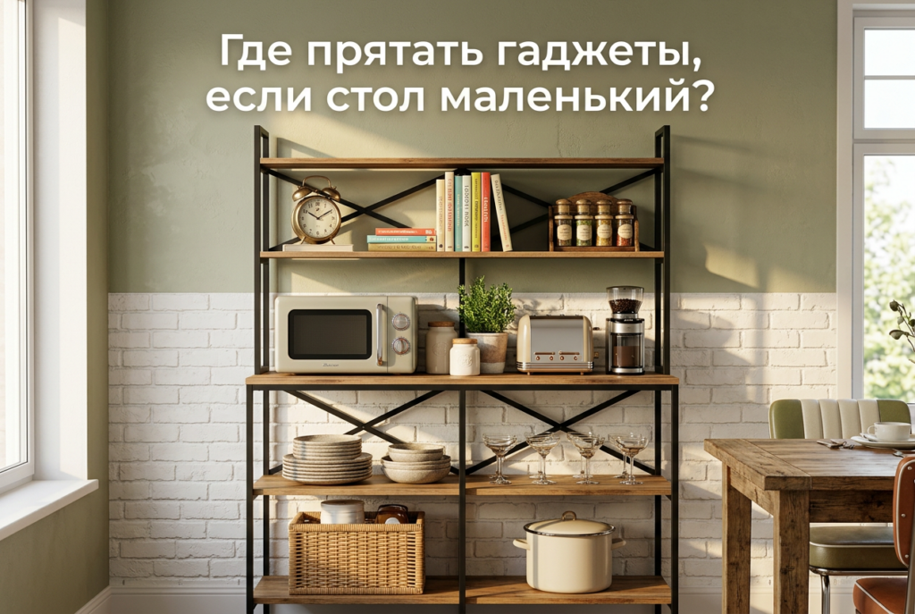    Эффективные способы освободить столешницу: идеи для скрытого хранения периферии GROSTAT