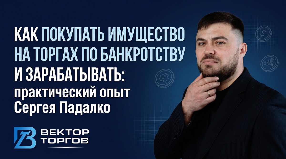 Сергей Падалко -- эксперт и практик торгов по банкротству. 