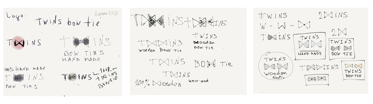 разработка логотипа TwinsBowties,  Sasha Twins, 2013 год