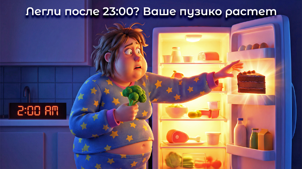«Легла в час ночи — проснулась с пузиком». Эндокринолог объясняет, как привычка поздно спать ломает метаболизм и растит бока