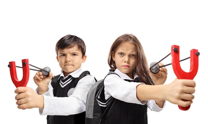    Дети вышли на настоящую охоту