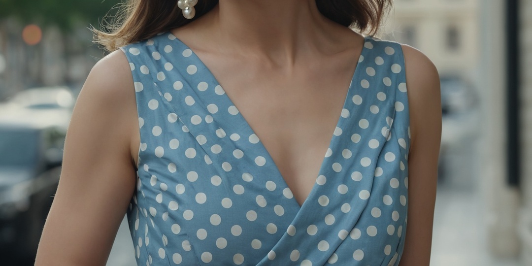 Как подобрать аксессуары к платью в горошек