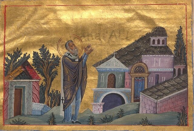    Икона Тарасия Константинопольского в Менологе Василия II. Фото: Commons.wikimedia.org