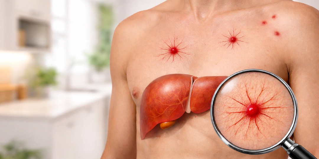 Красные точки на коже: когда стоит проверить печень