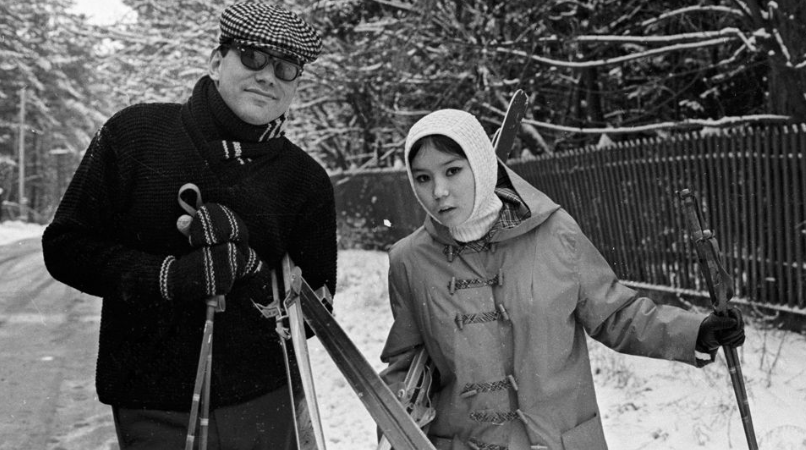 Наталия Аринбасарова с первым мужем Андреем Кончаловским