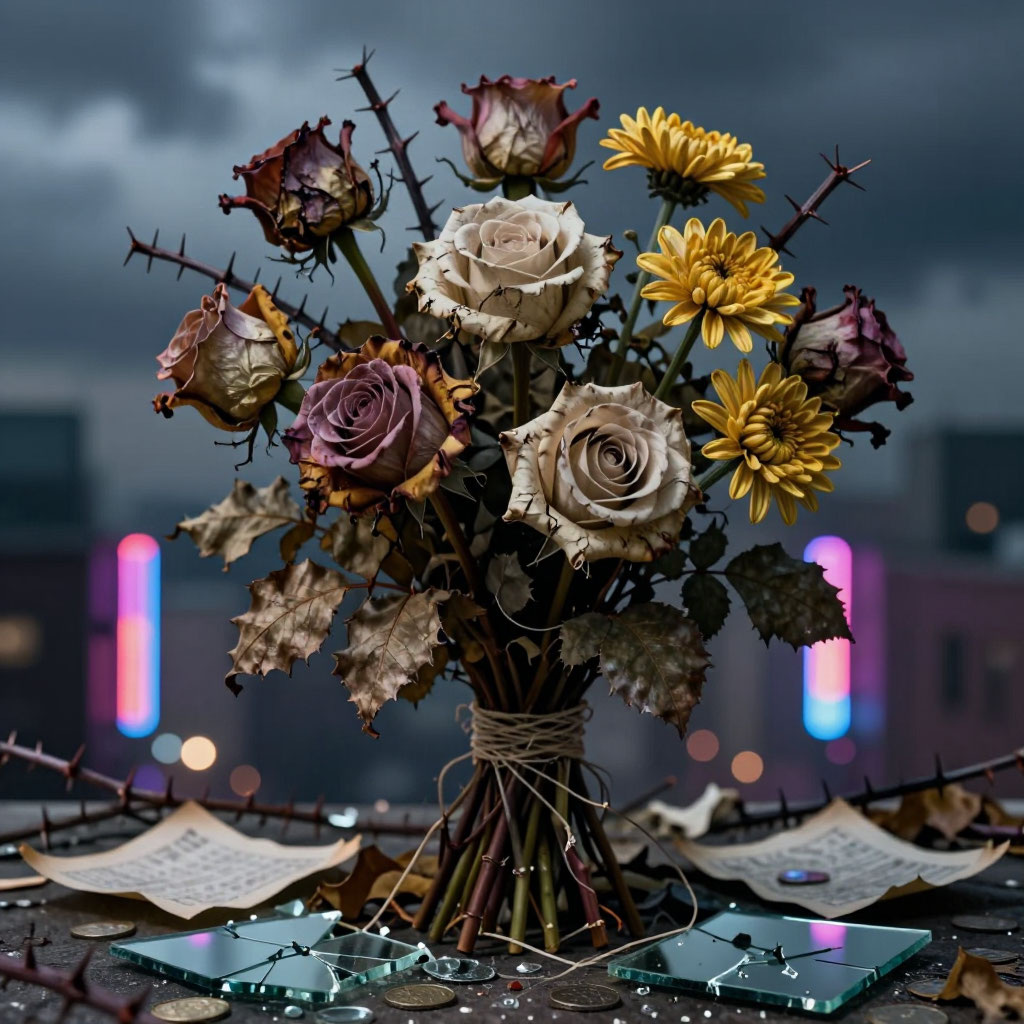 Букет жизненных перипетий: сгенерировано ИИ😊