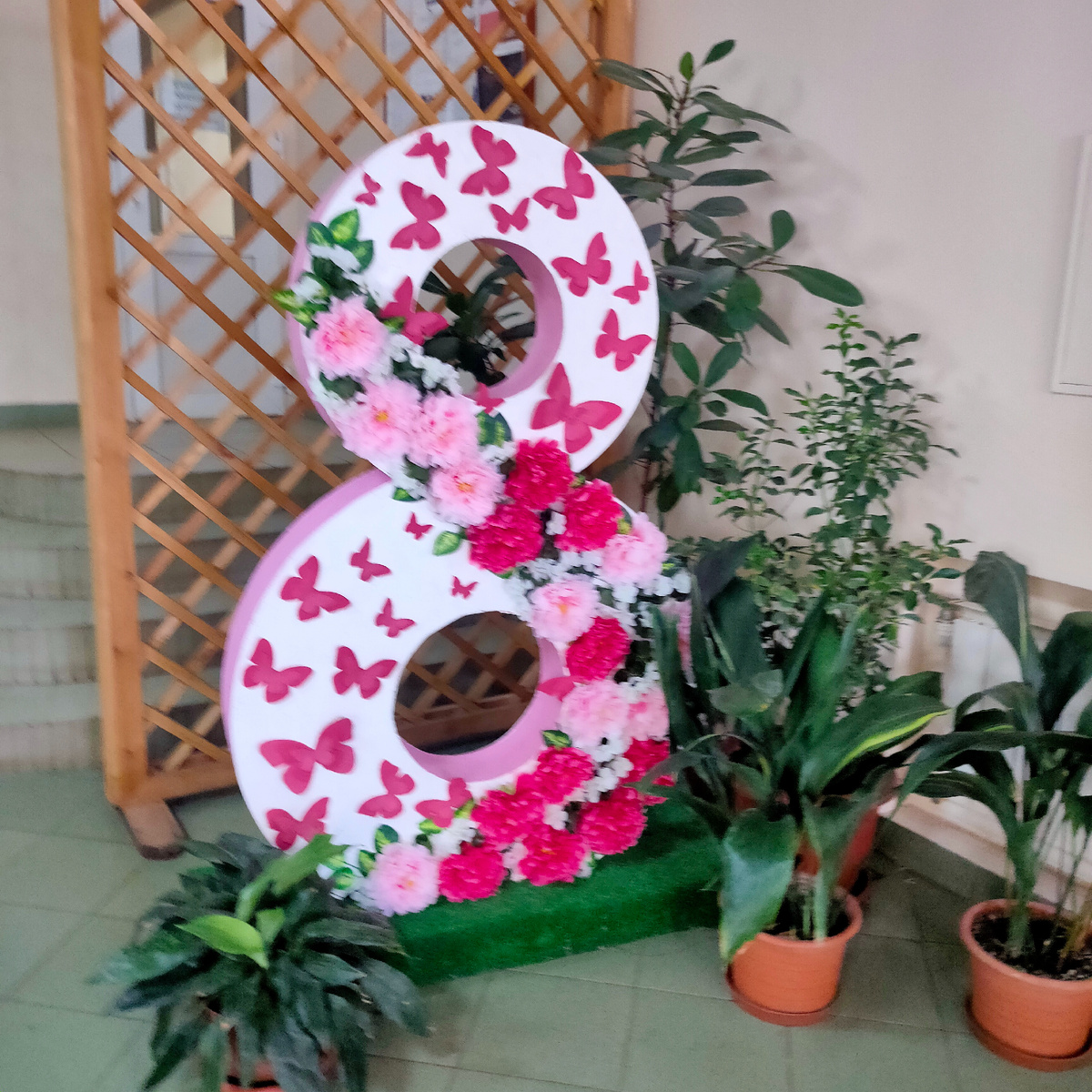 Фотозона в оранжерее