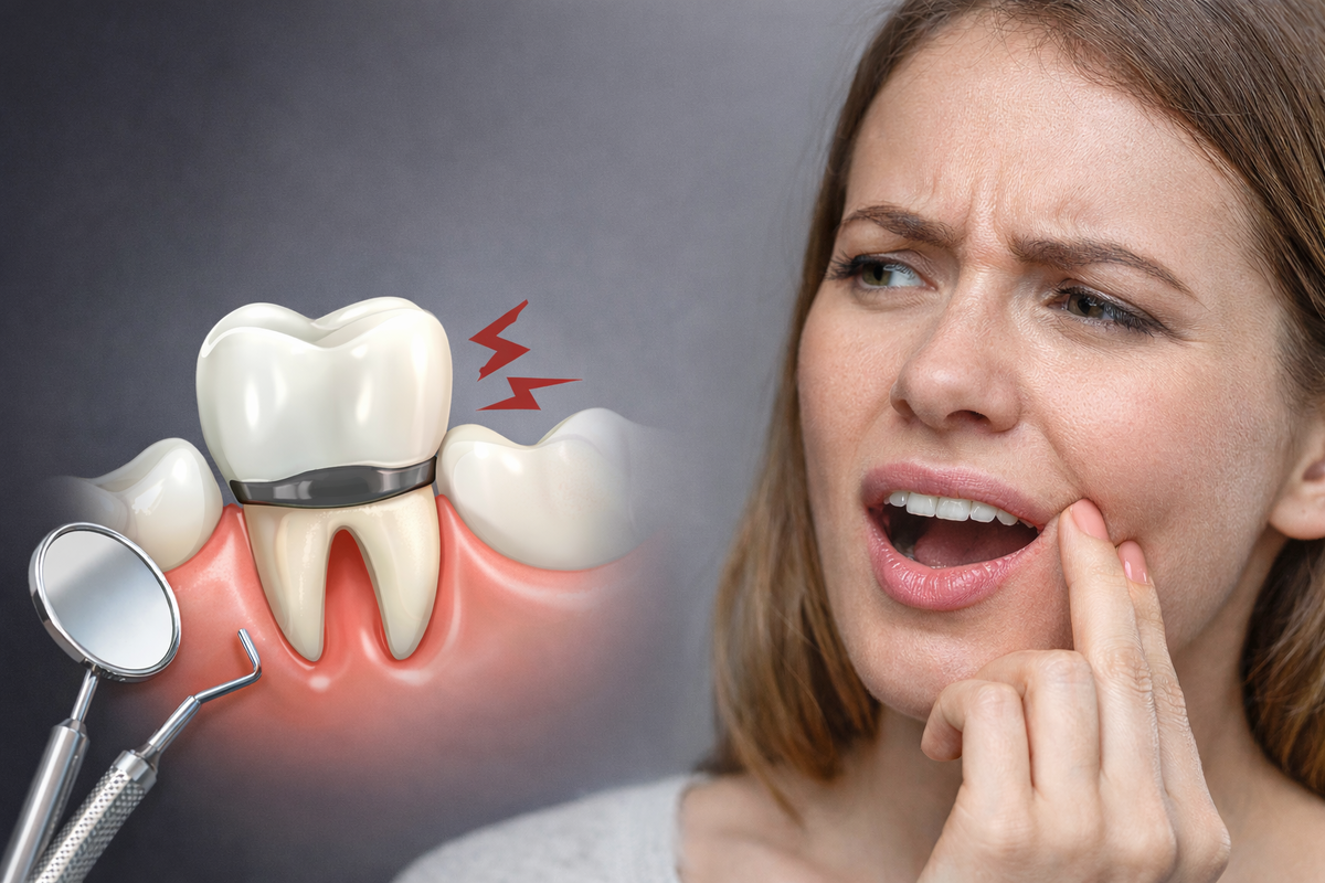 Коронка натирает язык и щеку