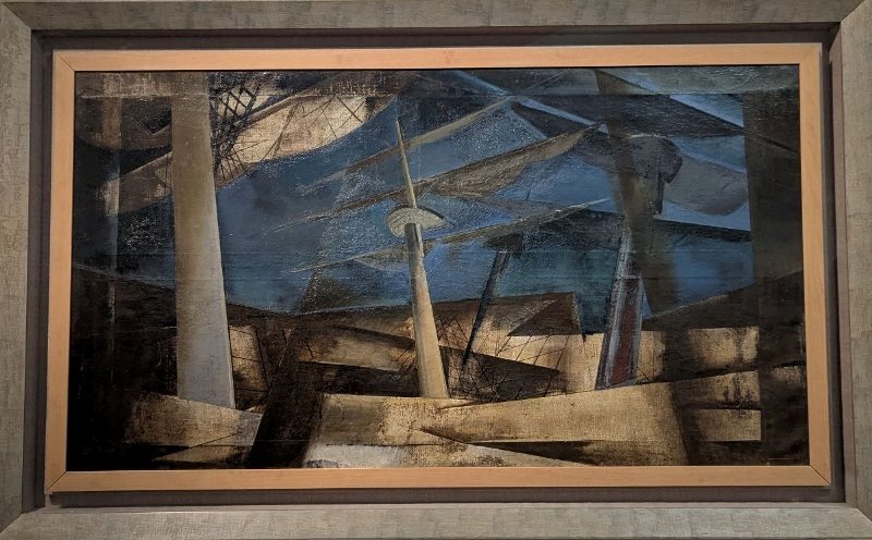 Татлин. Эскиз декорации к опере Вагнера "Летучий голландец". 1915. Музей им. Бахрушина. Фото с выставки моё.