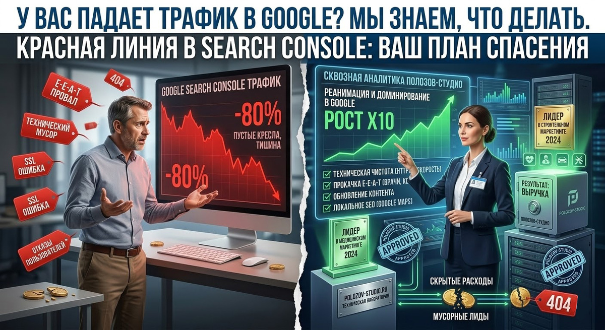 У вас падает трафик в Google? Мы знаем, что делать. Получите план спасения