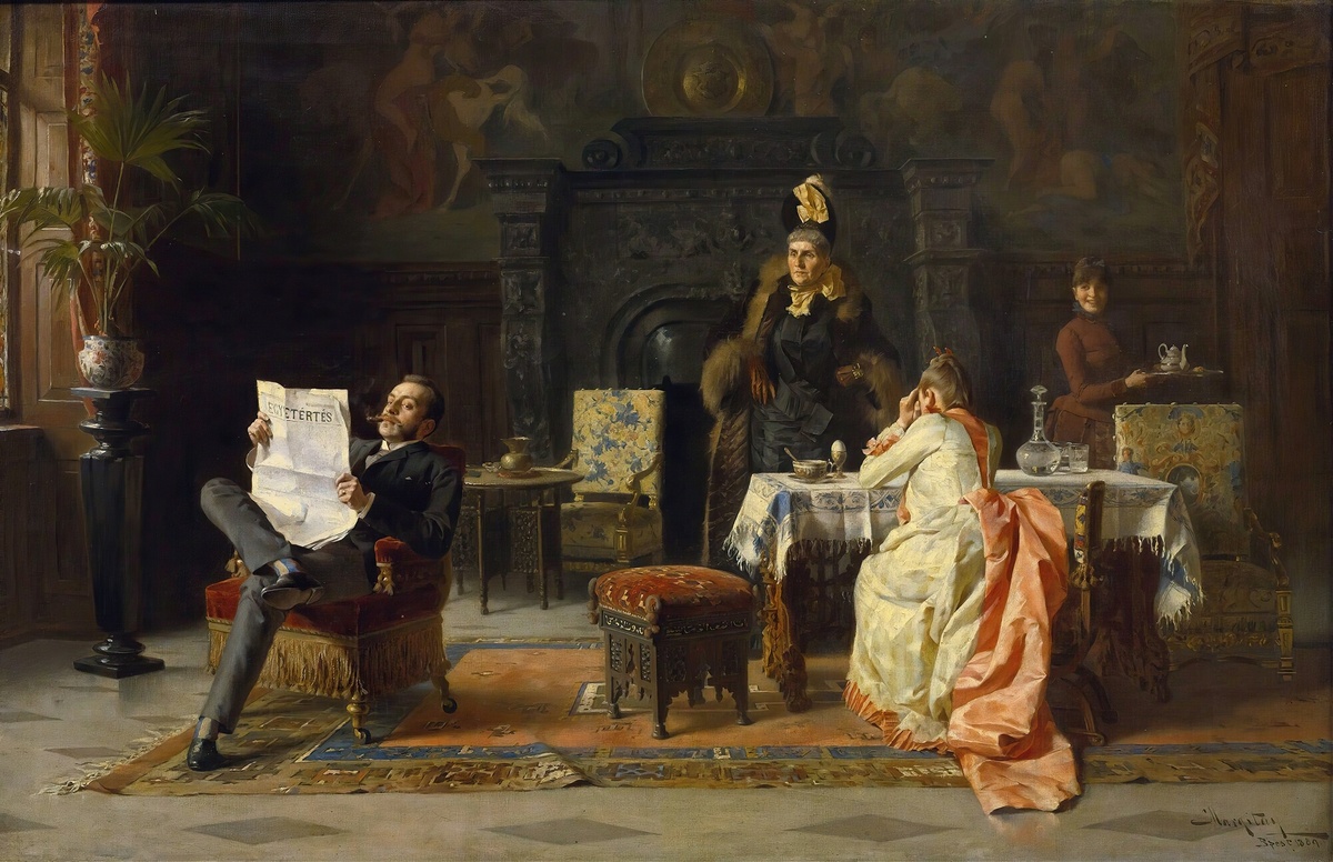 Тихамер Маргитаи, «Сюрприз для папы», 1889