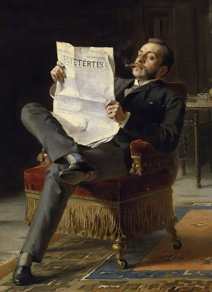 Тихамер Маргитаи, «Сюрприз для папы», фрагмент картины