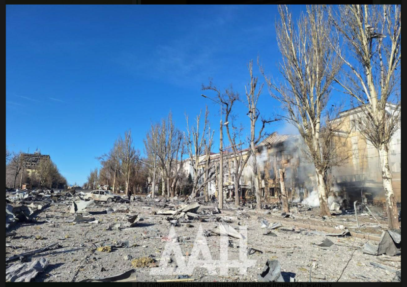    Результаты удара. Скриншот: Телеграм-канал "Украина.ру"