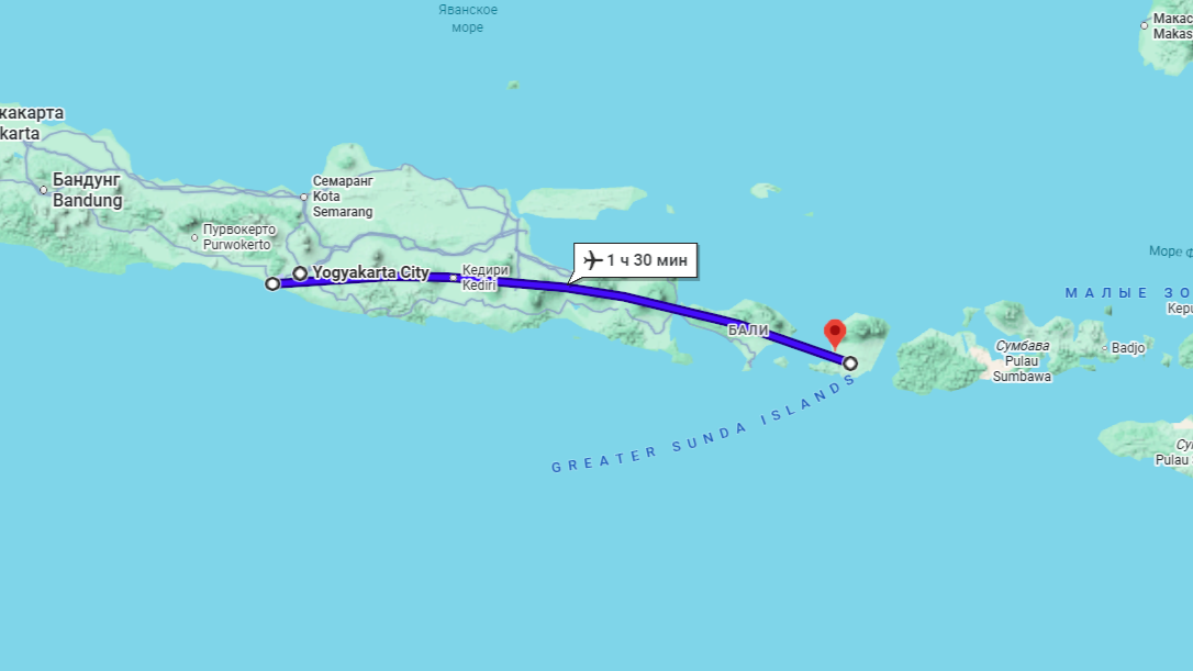 Запланированный маршрут.