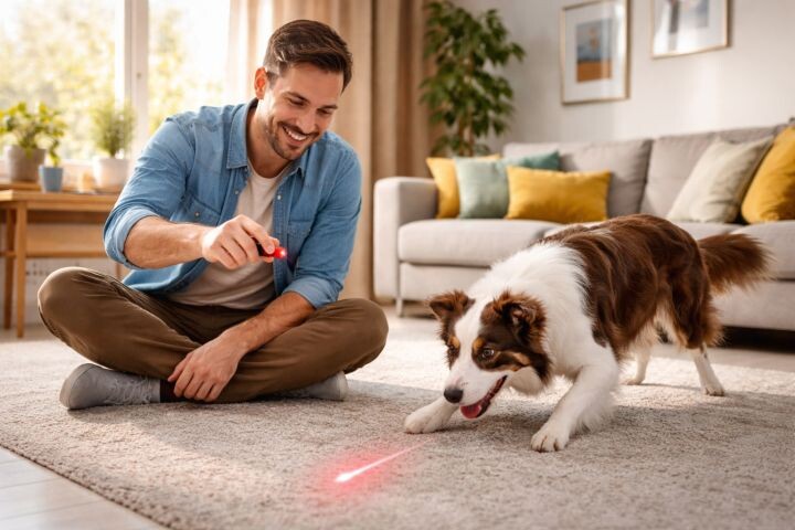 Почему играть с собакой лазерной указкой небезопасно?