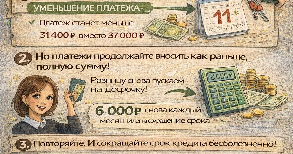 Хитрый способ досрочного погашения ипотеки, который сэкономит вам 3 года жизни и 300 тыс. рублей