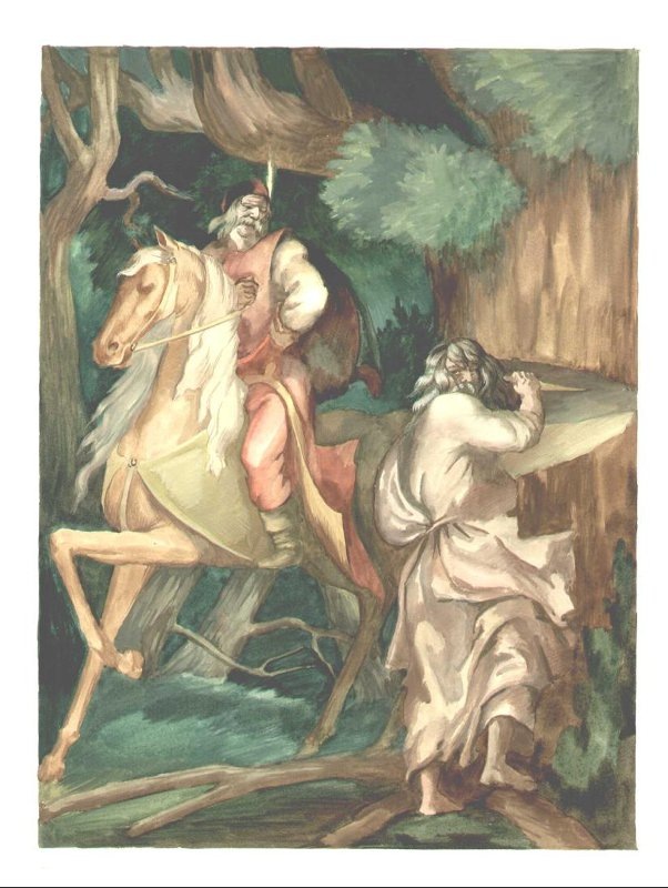 Петрова Галина Анатольевна "Иллюстрация к поэме Н.А.Некрасова "Кому на Руси жить хорошо" ("Легенда о Кудеяре")" / Государственный литературно-мемориальный музей-заповедник Н.А. Некрасова "Карабиха" / goskatalog.ru