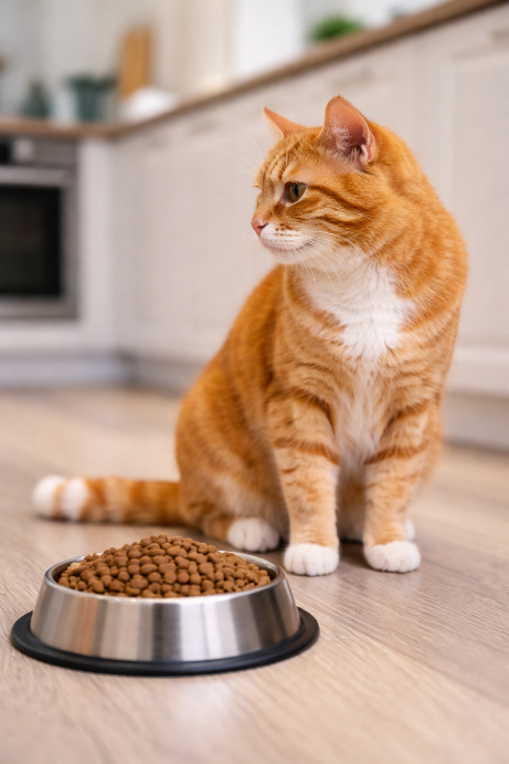 кот  может отказаться  от еды