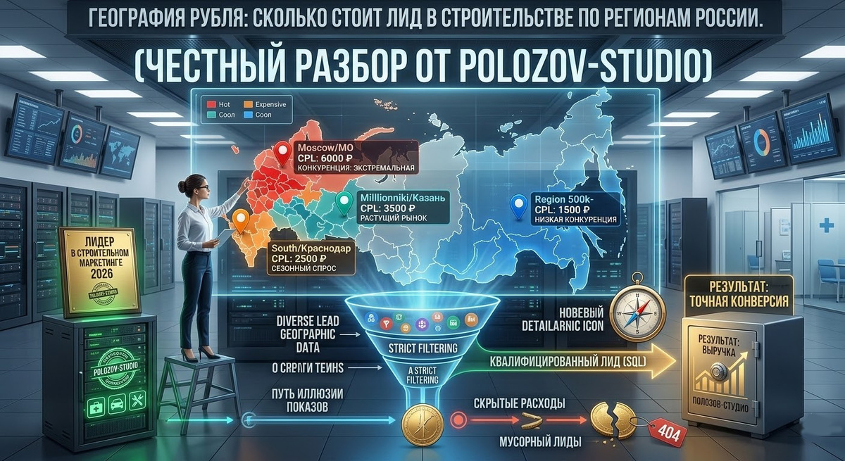 Сколько стоит лид в строительной тематике: честный разбор по регионам России