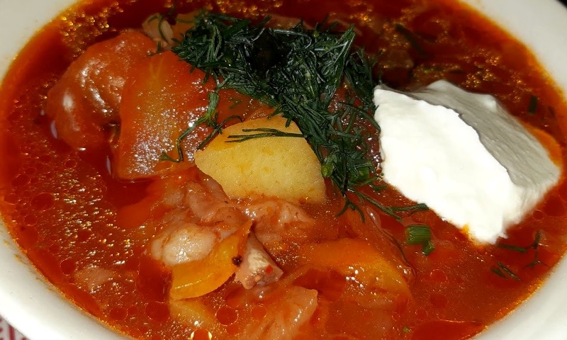 Томлёные щи в духовке