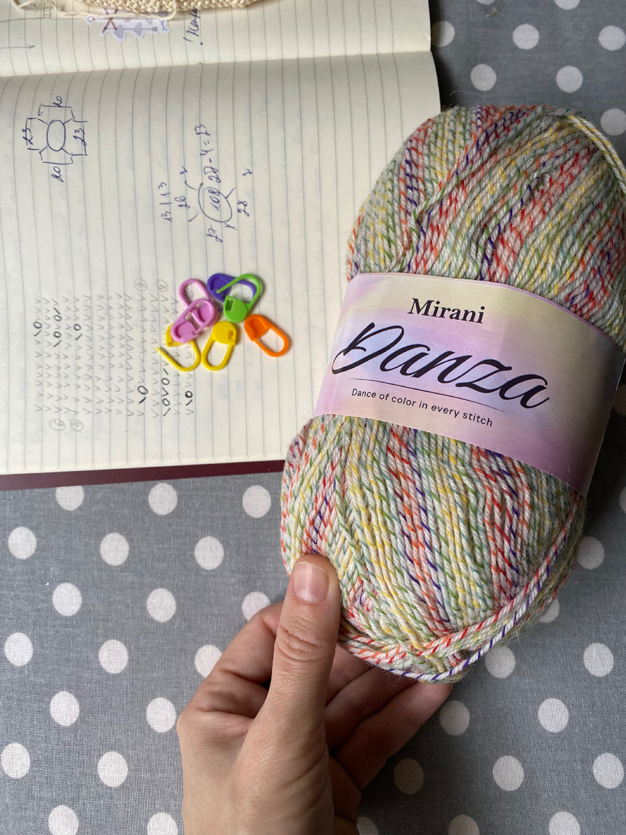 Сейчас вот этот моточек ждет своей очереди на вязание