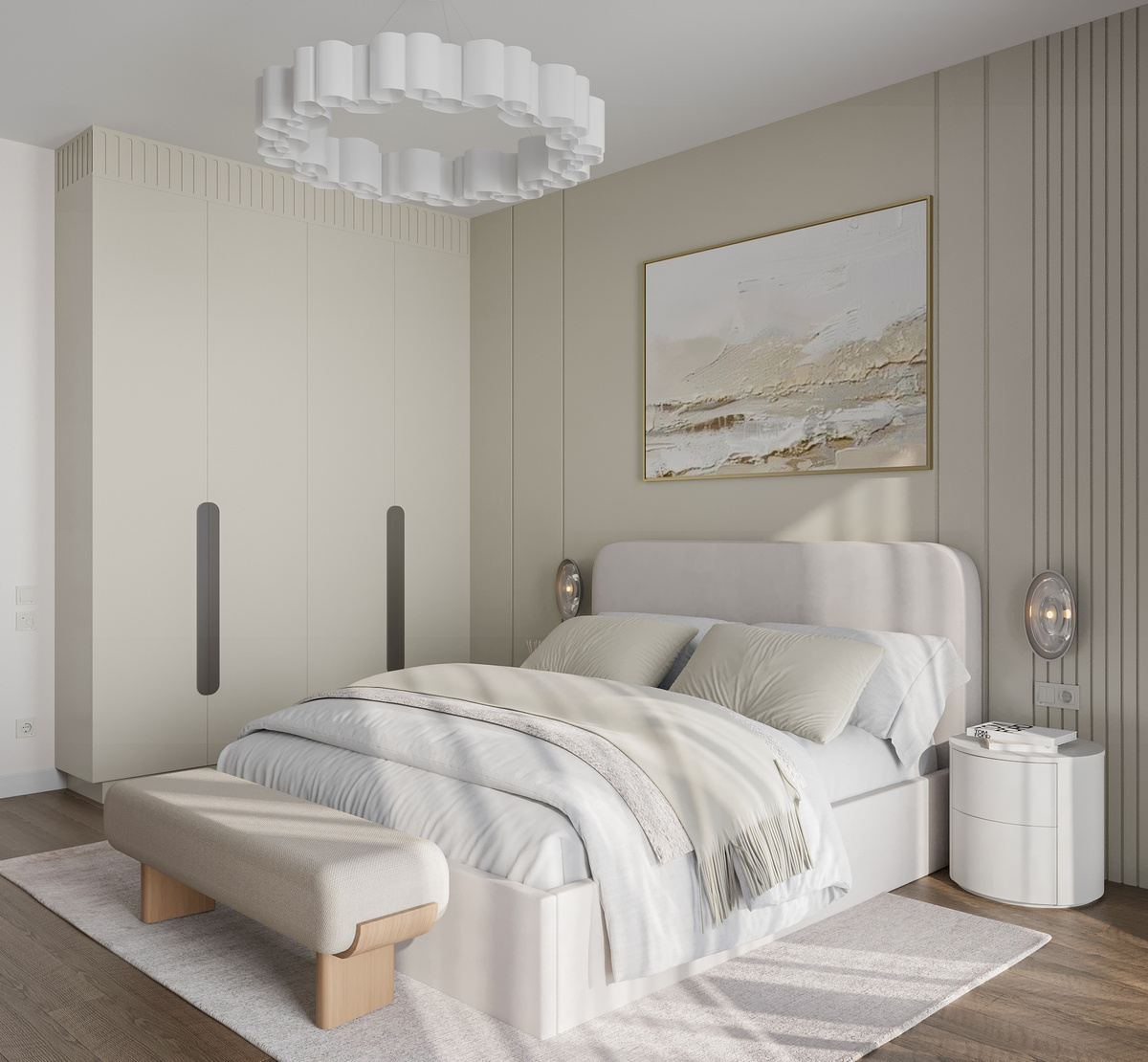 Визуализация спальни в ЖК Lucky, для To Do Design