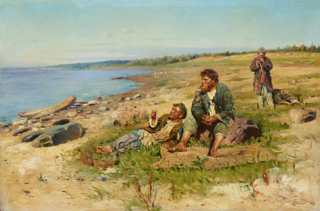 На Волге (Босяки), Владимир Маковский