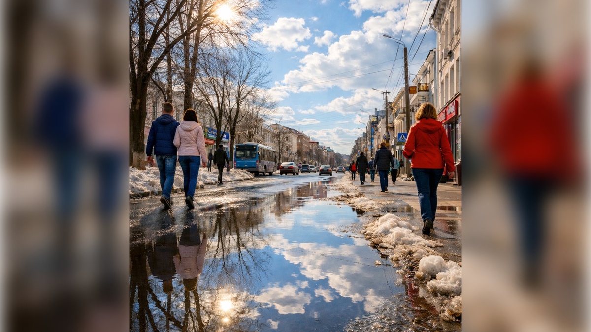    В Курске весна делает первые шаги