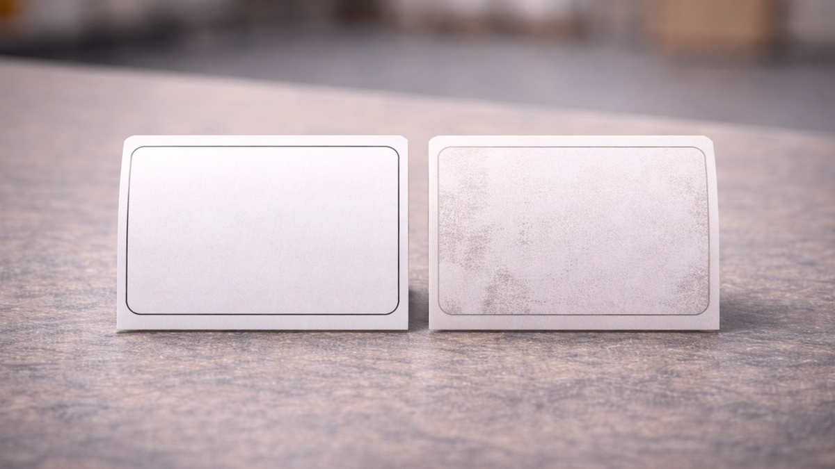 Экономия на типе этикетки часто заканчивается бледной печатью, затёртым штрихкодом и повторной маркировкой.