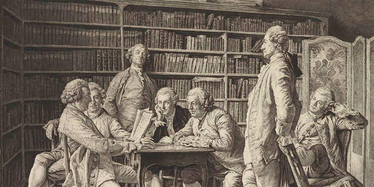 Французские энциклопедисты. Изображение взято из открытых источников.