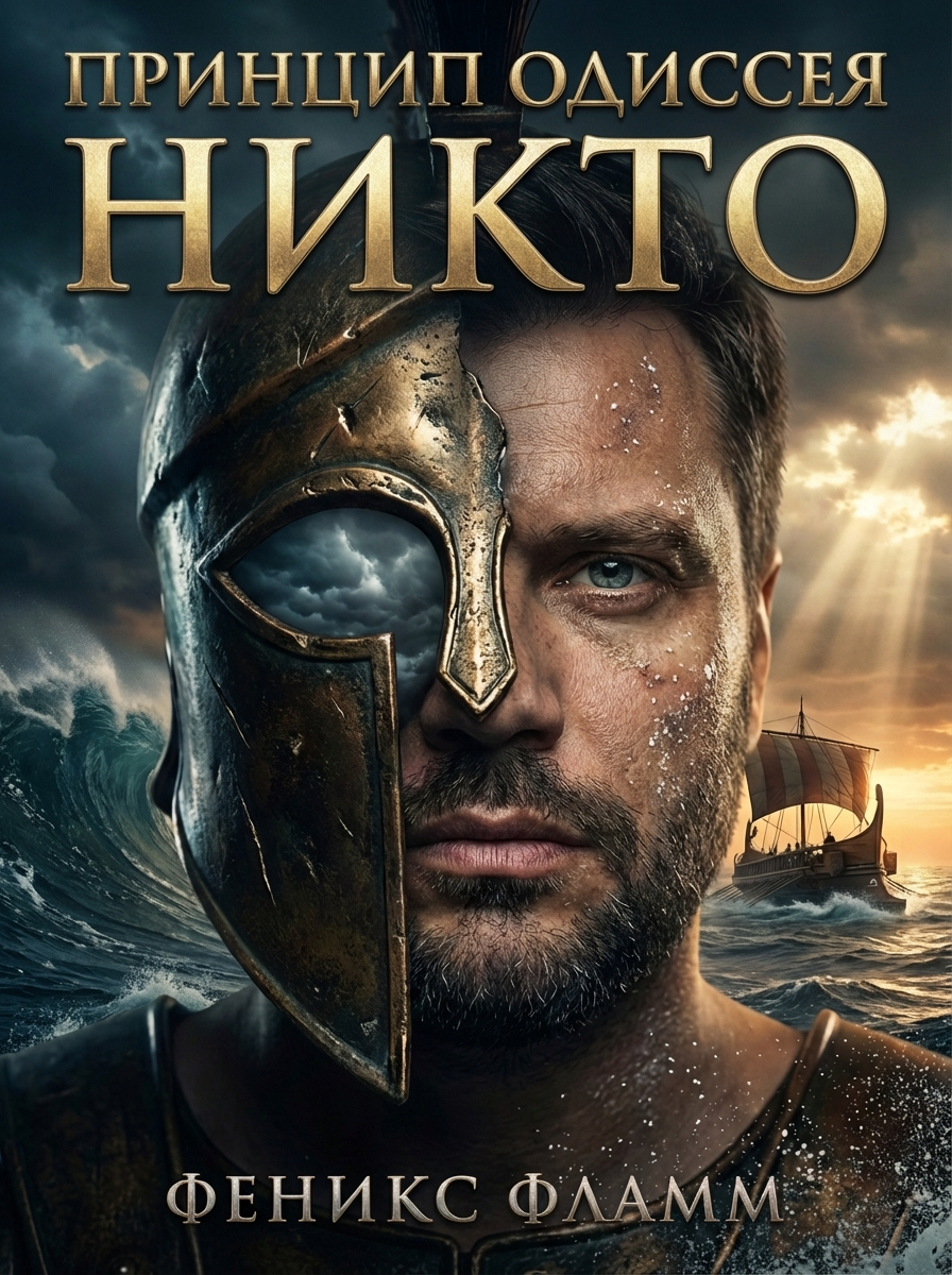 Феникс Фламм «Принцип Одиссея. Никто». Уникальная книга-дихтомник, философская часть единого произведения, состоящая из двух независимых томов  